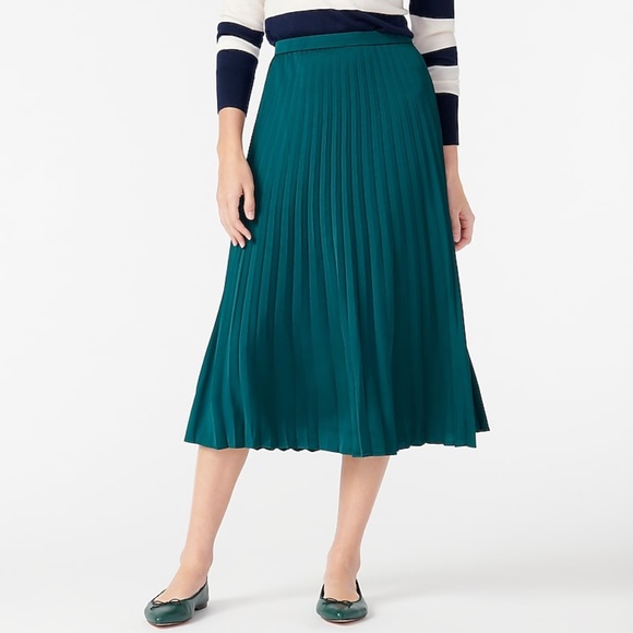 J. Crew Dresses & Skirts - J.Crew Pleated Midi skirt, Green